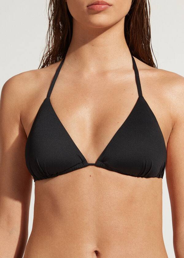 reggiseno bikini a triangolo nero calzedonia indonesia da donna