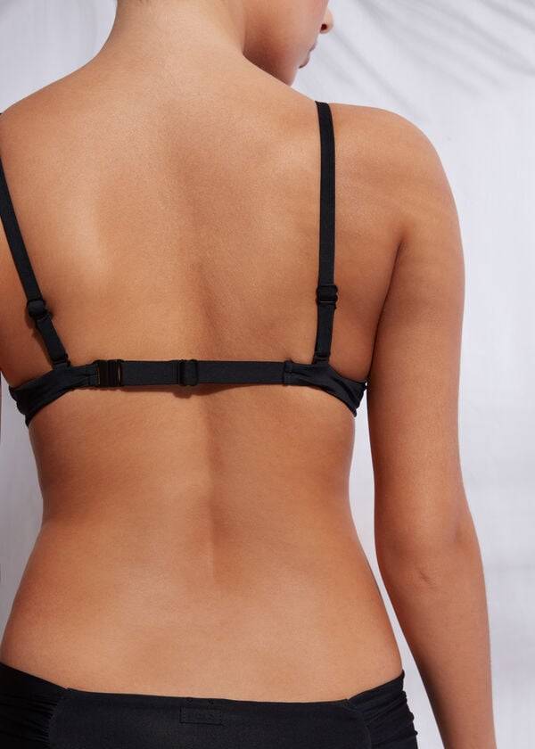 reggiseno bikini super imbottito push-up da donna calzedonia indonesia eco cobey nero