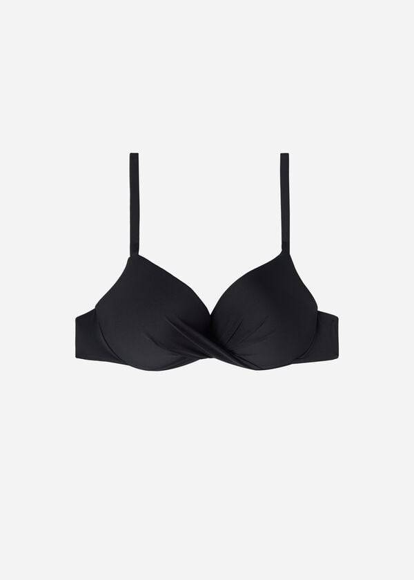 reggiseno bikini super imbottito push-up da donna calzedonia indonesia eco cobey nero