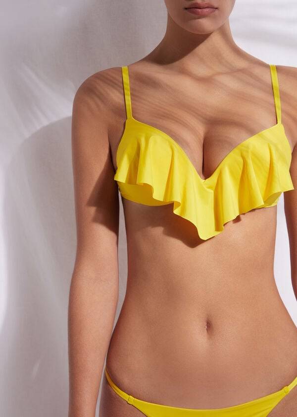 top bikini da donna eco rosa calzedonia super padded push up indonesia yellow