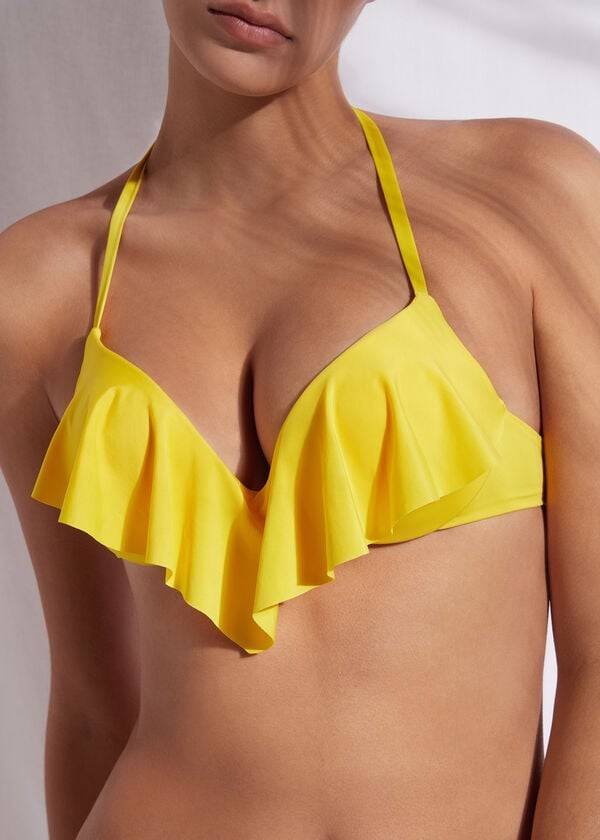 top bikini da donna eco rosa calzedonia super padded push up indonesia yellow