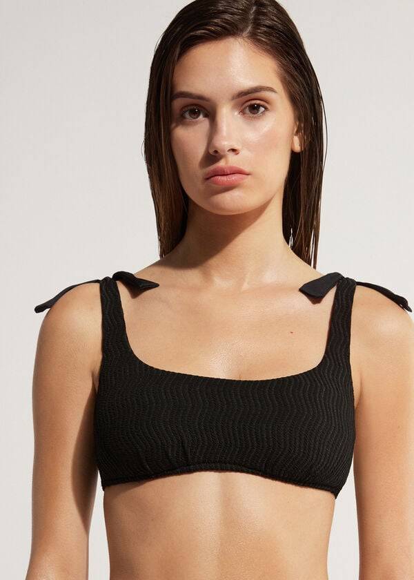 top bikini da donna calzedonia tank mykonos nero