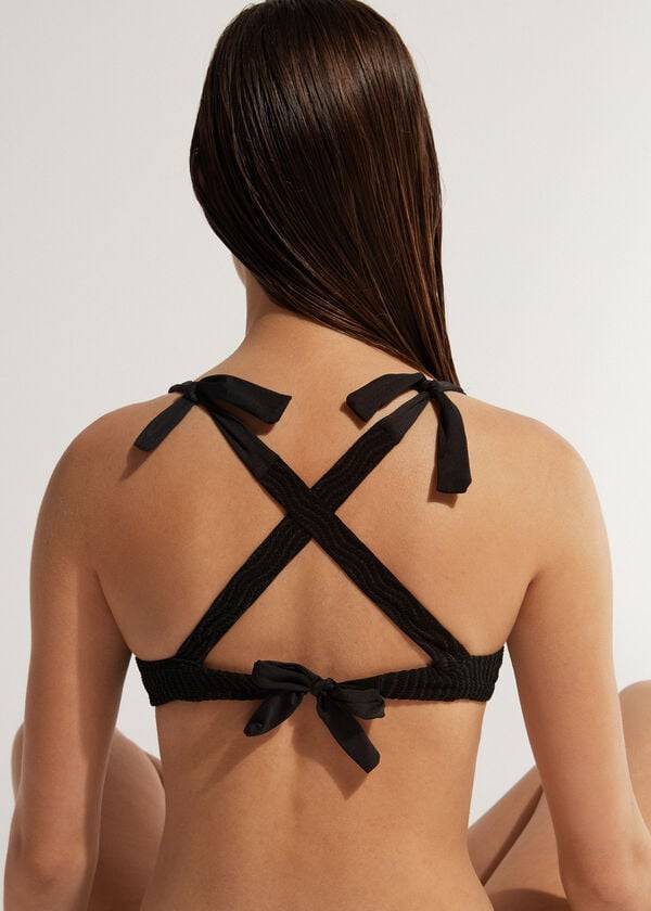 top bikini da donna calzedonia tank mykonos nero