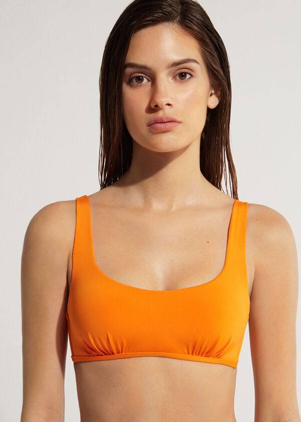 top bikini ecologici indonesia stile canotta calzedonia da donna arancioni