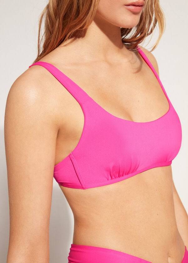 top bikini calzedonia rosa da donna stile indonesia eco rosa
