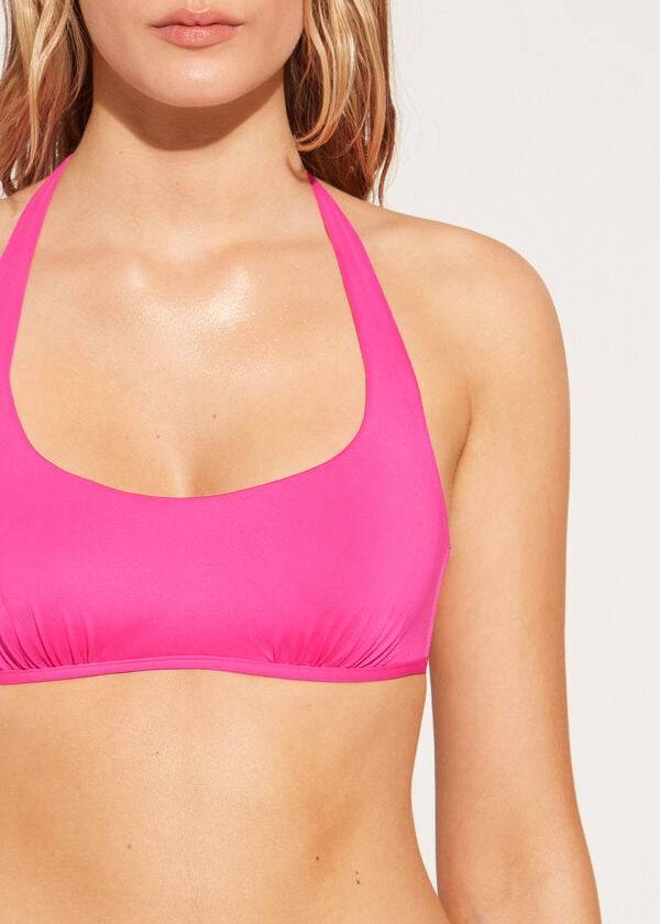top bikini calzedonia rosa da donna stile indonesia eco rosa
