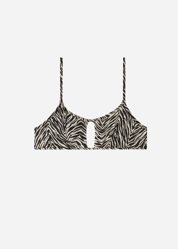 top bikini da donna calzedonia nero stile canotta zebra nairobi