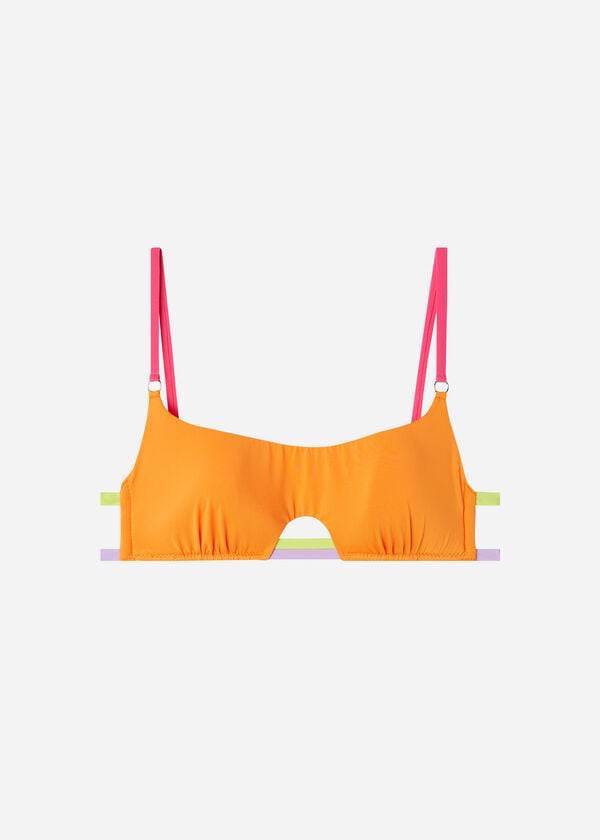 reggiseno bikini tokyo eco da donna calzedonia tank arancione
