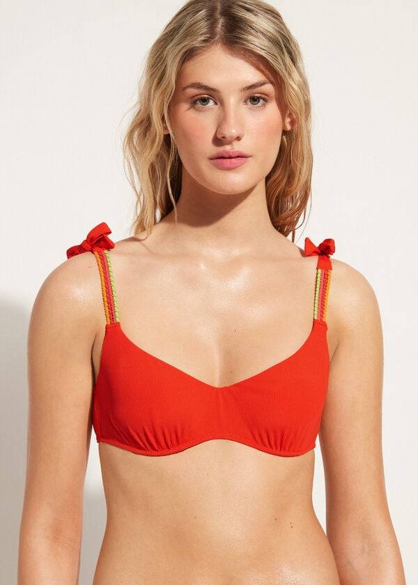 top bikini berlino stile canotta da donna calzedonia rosso