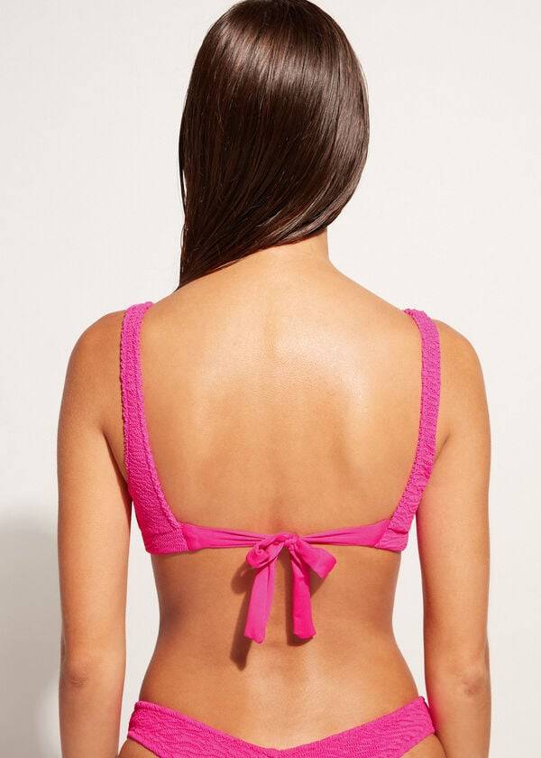 calzedonia tank-style cut out miami bikini top da donna rosa