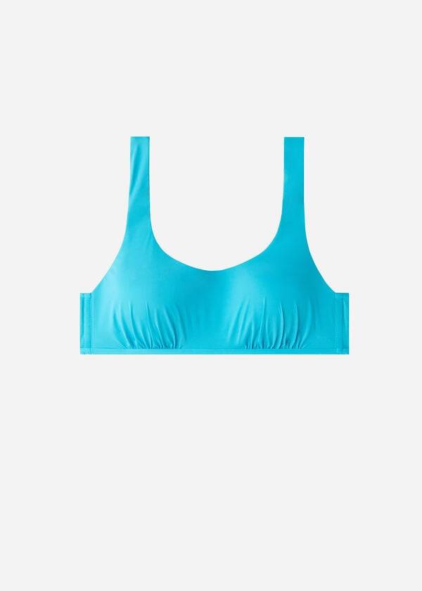 top bikini da donna in stile canotta calzedonia color turchese e verde indonesia