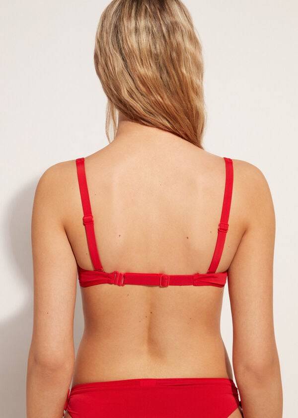 top bikini da donna calzedonia modello canotta indonesia rosso