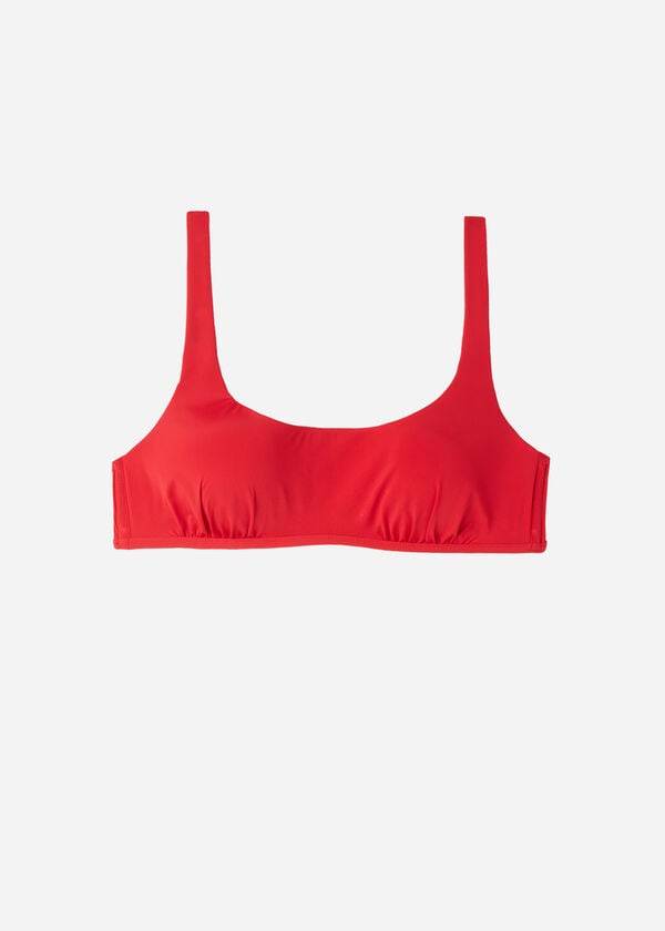 top bikini da donna calzedonia modello canotta indonesia rosso
