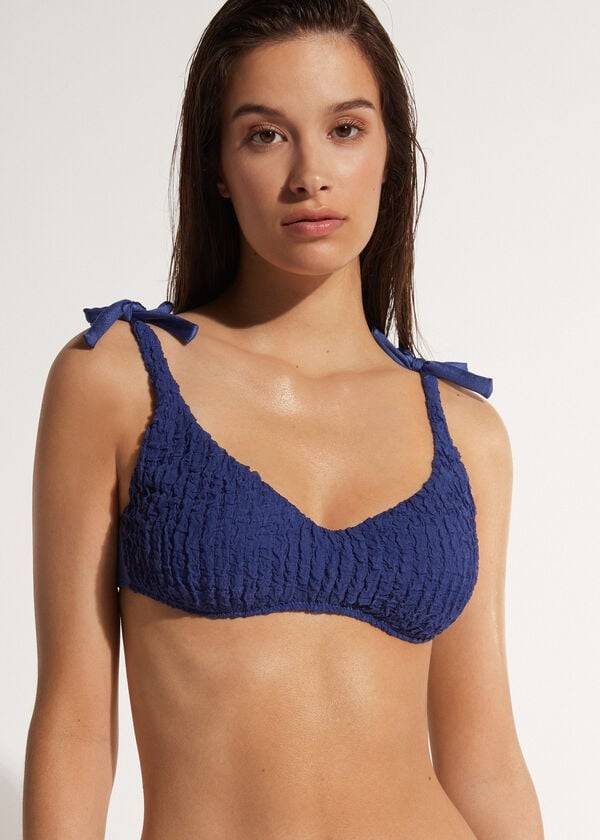 reggiseno bikini marrakech stile canotta da donna calzedonia blu navy