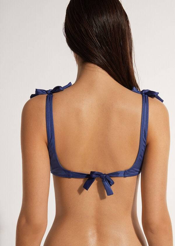 reggiseno bikini marrakech stile canotta da donna calzedonia blu navy