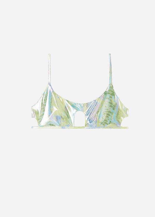 reggiseno bikini las palmas con stampa serpente e canotta da donna calzedonia verde