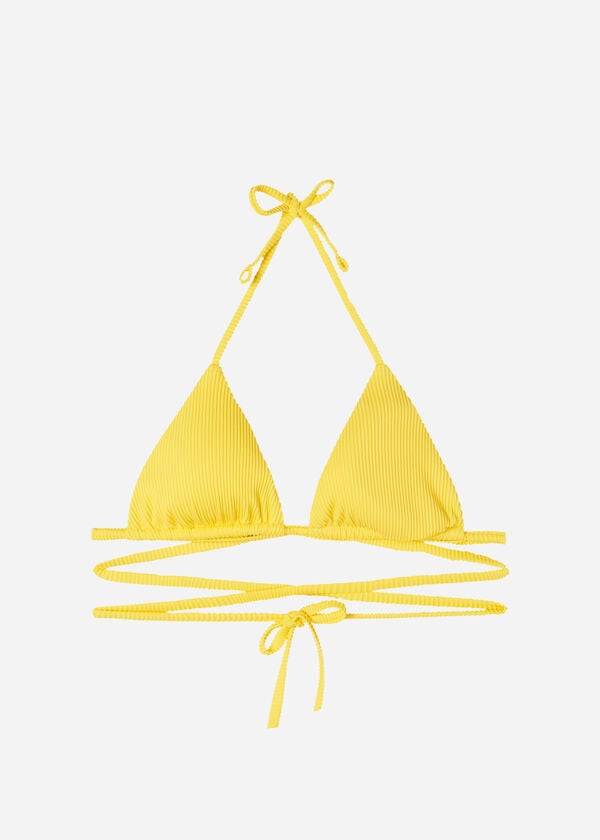 reggiseno bikini da donna giallo calzedonia triangle slide string new york