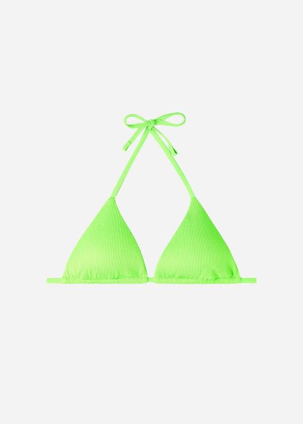 reggiseno bikini da donna new york triangle slide string di calzedonia verde