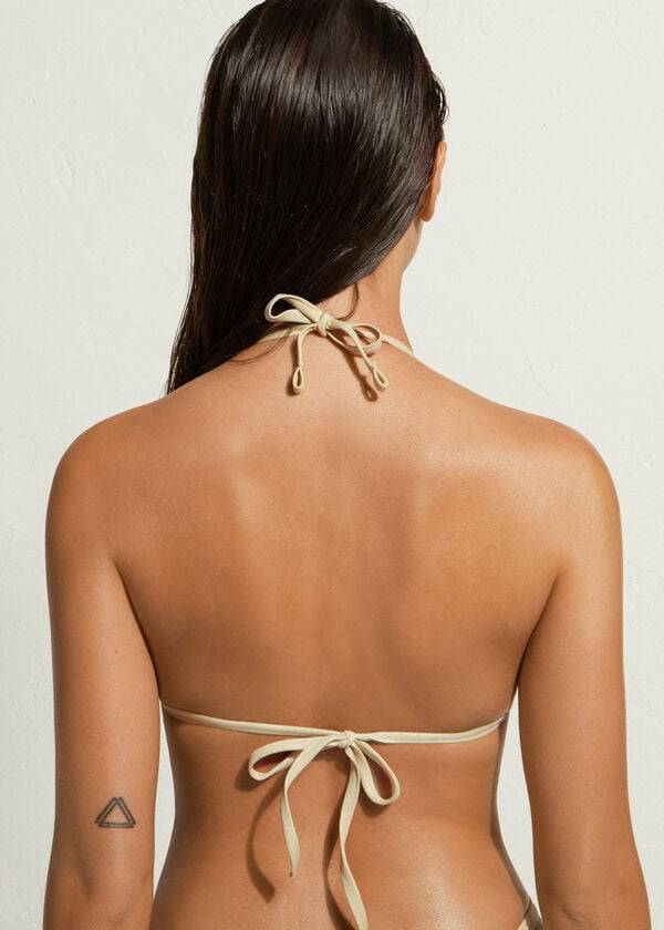 reggiseno bikini a triangolo abu dhabi calzedonia da donna color oro