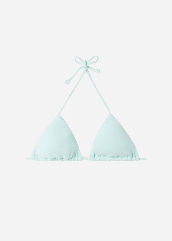 calzedonia triangle string beverly hills eco bikini top da donna blu