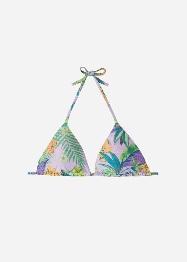 reggiseno bikini brasiliano a triangolo da donna calzedonia viola
