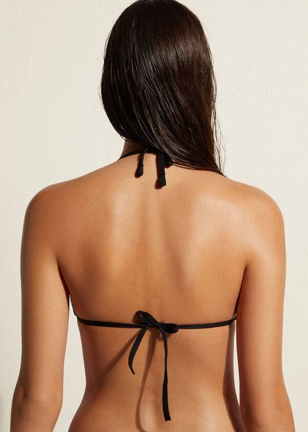 reggiseno bikini a triangolo casablanca calzedonia da donna nero