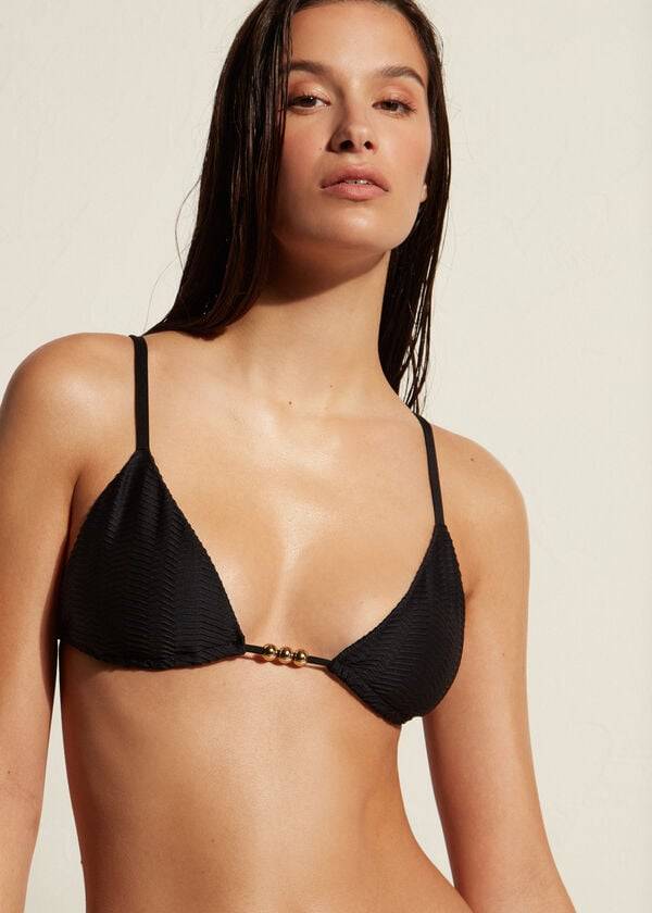 reggiseno bikini a triangolo casablanca calzedonia da donna nero
