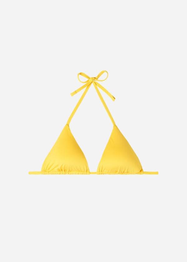 top bikini ecologico a triangolo giallo calzedonia da donna in indonesia