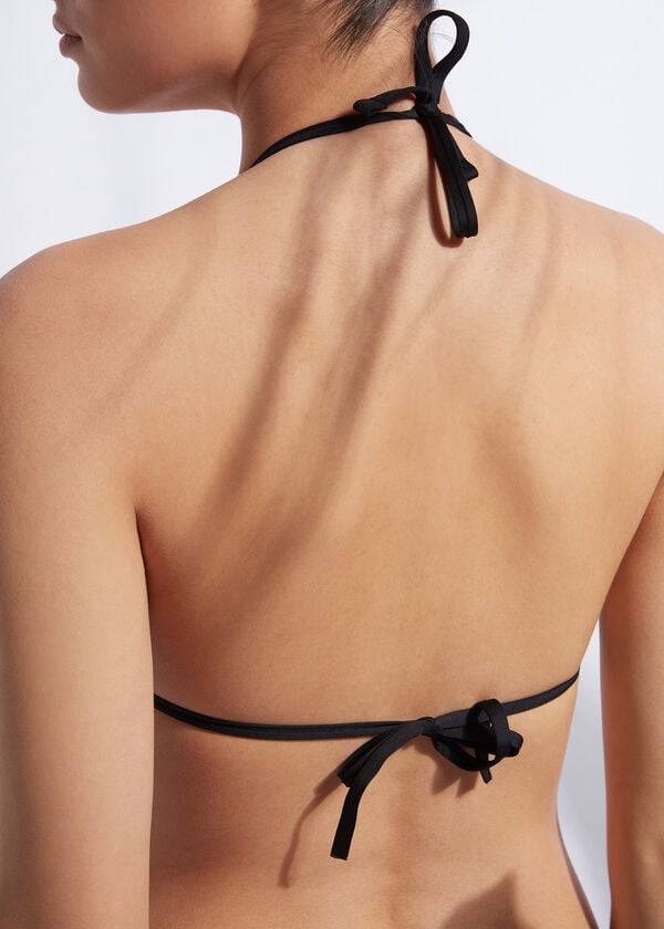 top bikini da donna nero calzedonia triangle string indonesia eco cobey