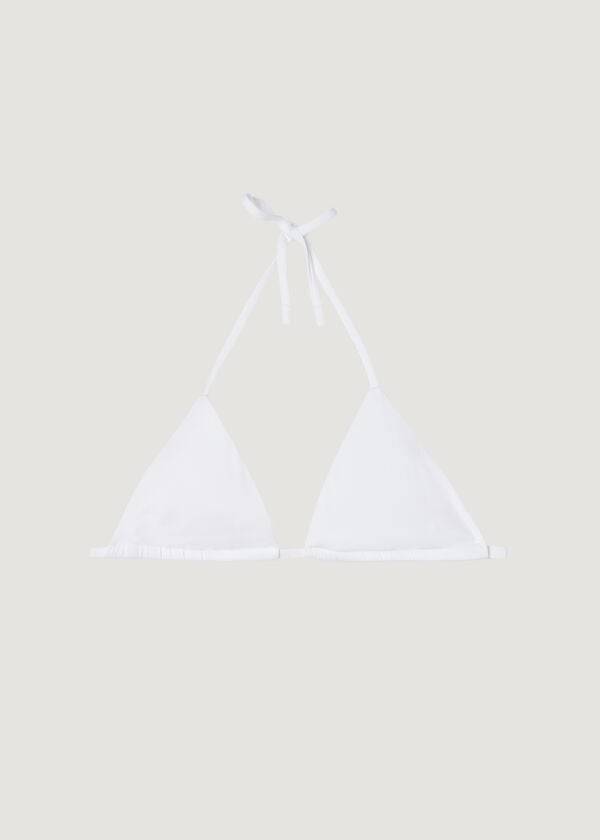 top bikini da donna bianco calzedonia triangle string indonesia eco rosa