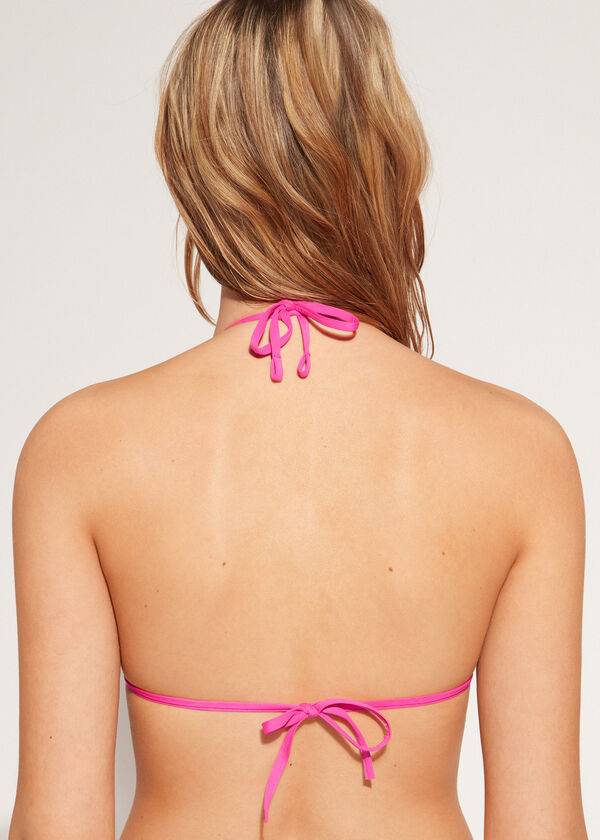 top bikini rosa calzedonia triangle string indonesia eco rosa da donna