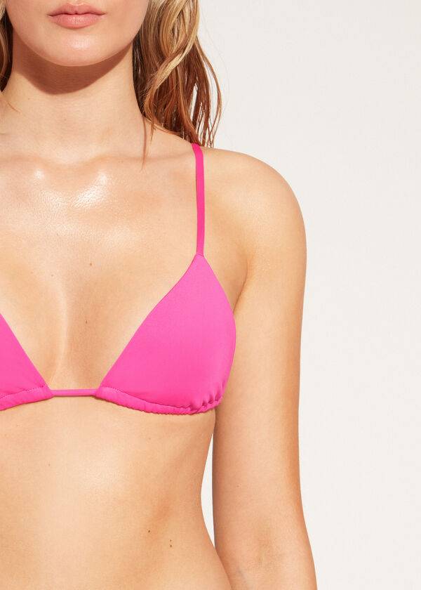 top bikini rosa calzedonia triangle string indonesia eco rosa da donna