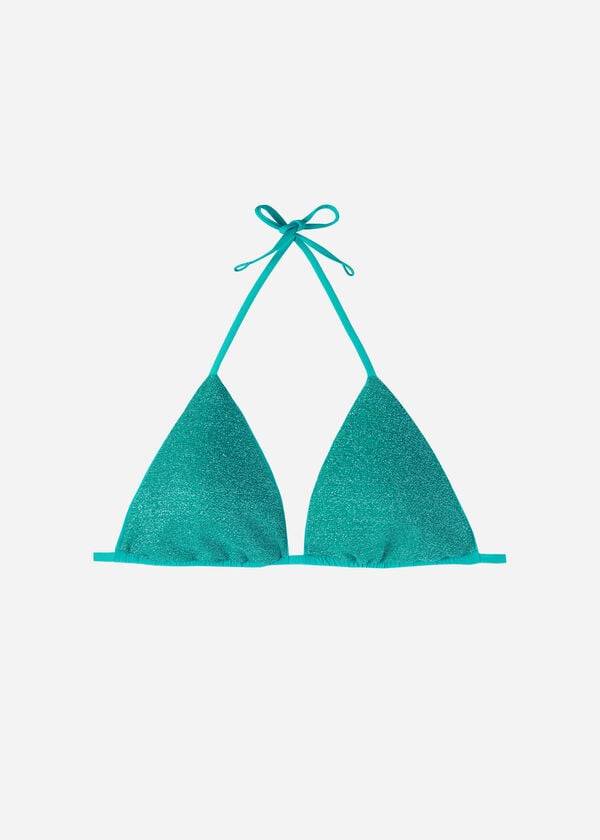 reggiseno bikini da donna las vegas con perizoma a triangolo calzedonia blu