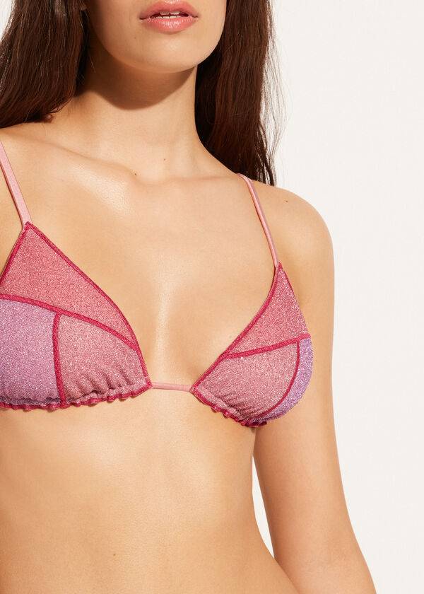 reggiseno bikini da donna lisbona triangle string rosa calzedonia