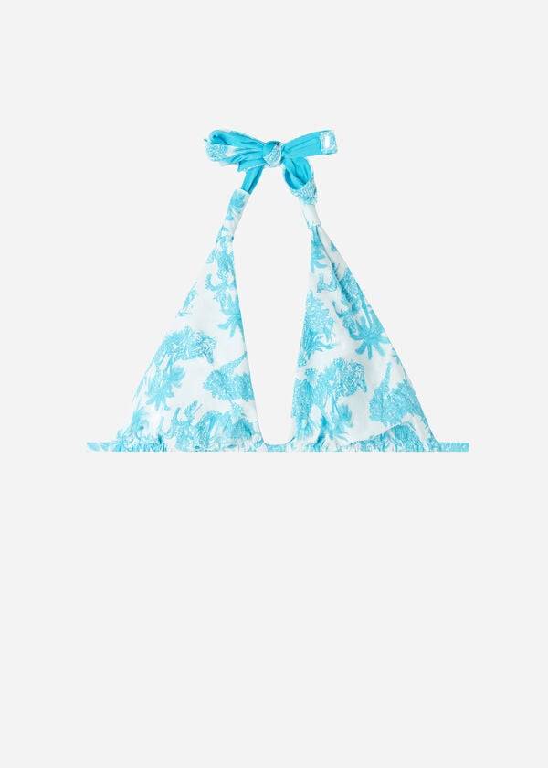 reggiseno bikini a triangolo sorrento calzedonia da donna blu