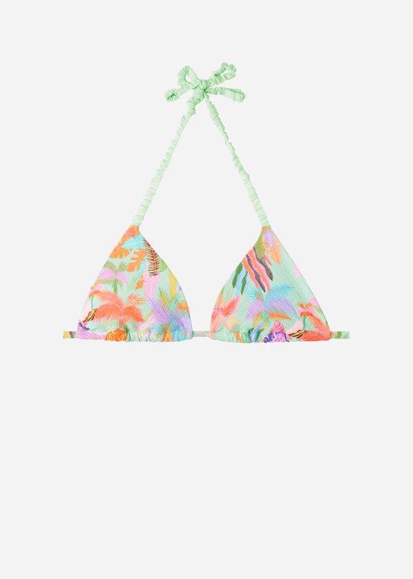 reggiseno bikini a triangolo tahiti calzedonia da donna verdearancione