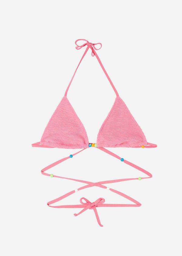 reggiseno bikini a triangolo con laccetti san diego calzedonia da donna rosa