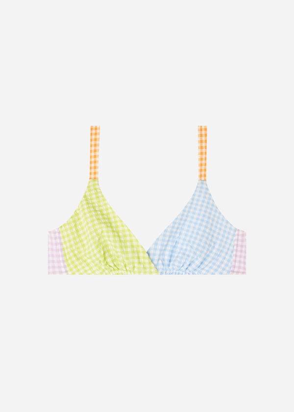 reggiseno bikini a triangolo valencia calzedonia da donna verdeblu