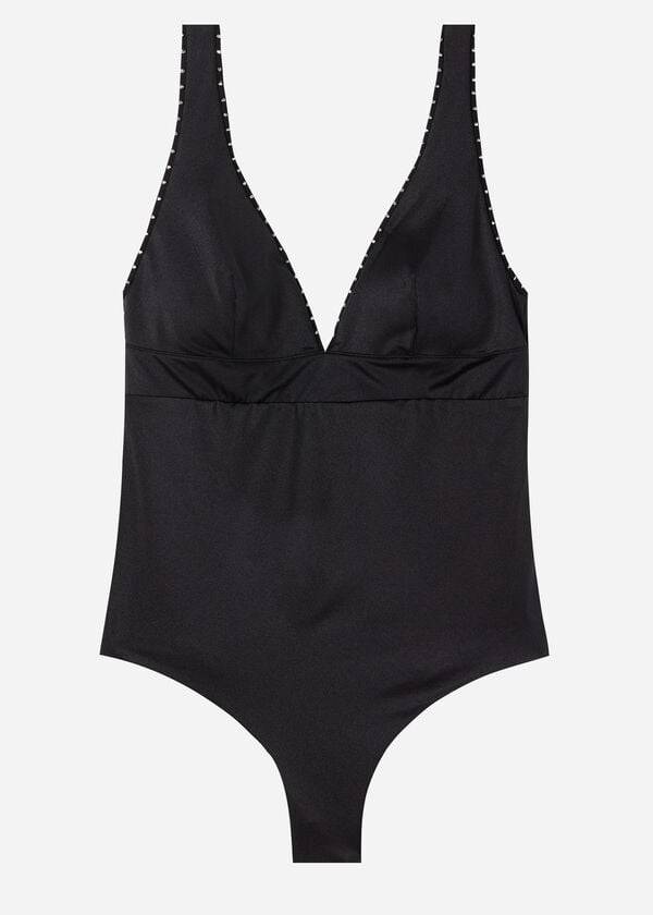 costume intero da bagno da donna ginevra calzedonia nero