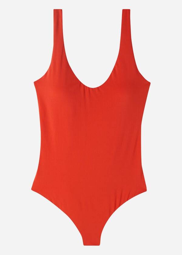 costume da bagno intero rosso da donna calzedonia indonesia eco