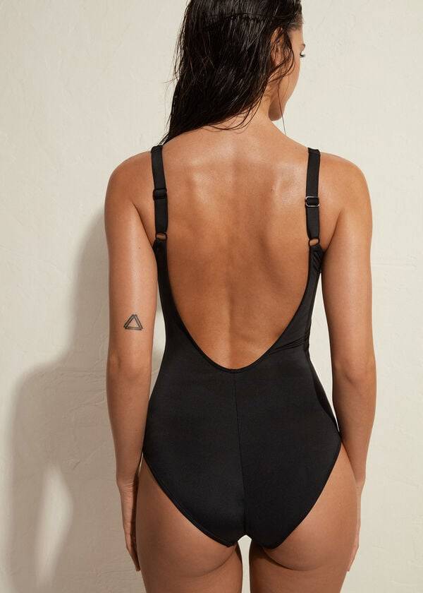 calzedonia one piece indonesia eco costume da bagno da donna nero