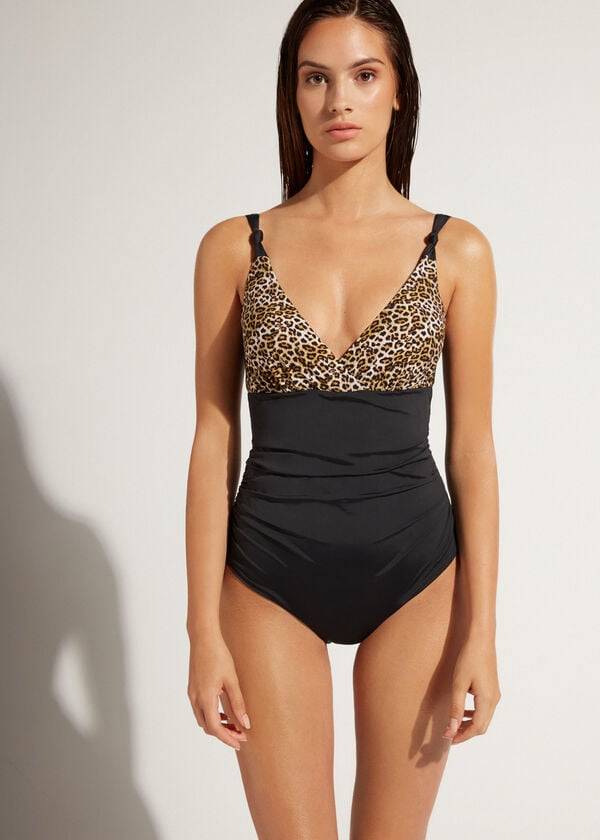 calzedonia costume intero malindi da donna nero