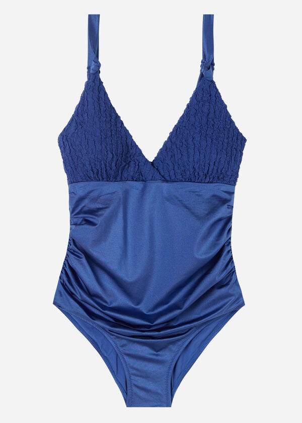 costume da bagno intero da donna calzedonia marrakech blu navy