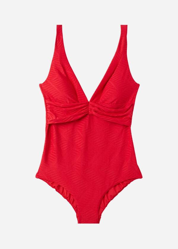 costume da bagno intero imbottito rosso calzedonia genova da donna