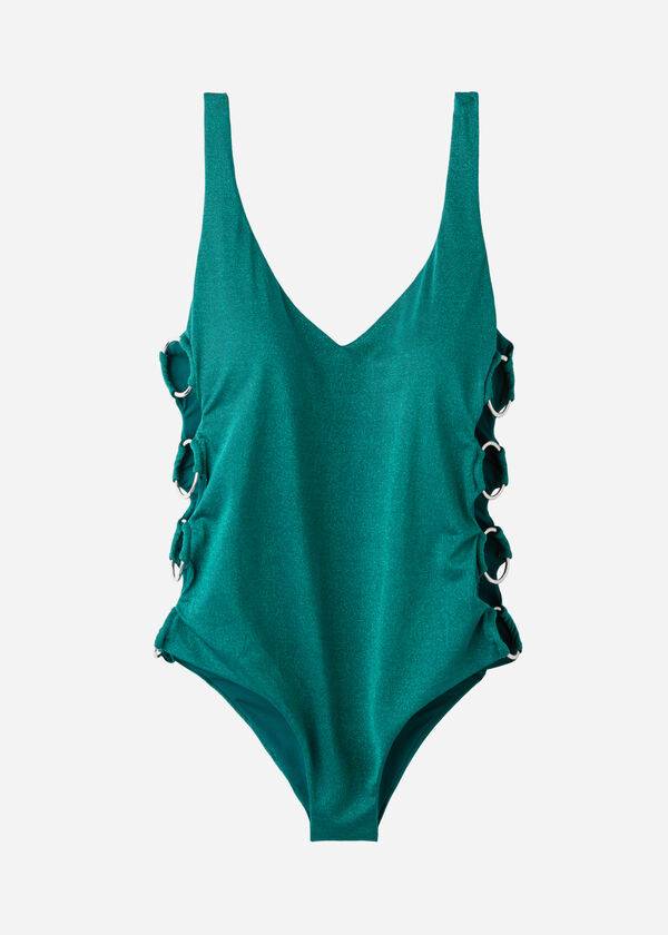 costumi da bagno interi imbottiti da donna hollywood di calzedonia colore verde